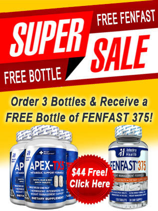 Order 3 bottles of APEX-TX5 & receive a FREE bottle of FENFAST 375